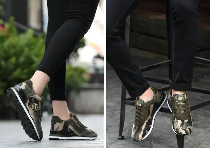 Akexiya/брендовая модная парусиновая обувь унисекс для влюбленных; женская повседневная обувь; осенние дышащие мужские камуфляжные балетки; кроссовки; размеры 45/46