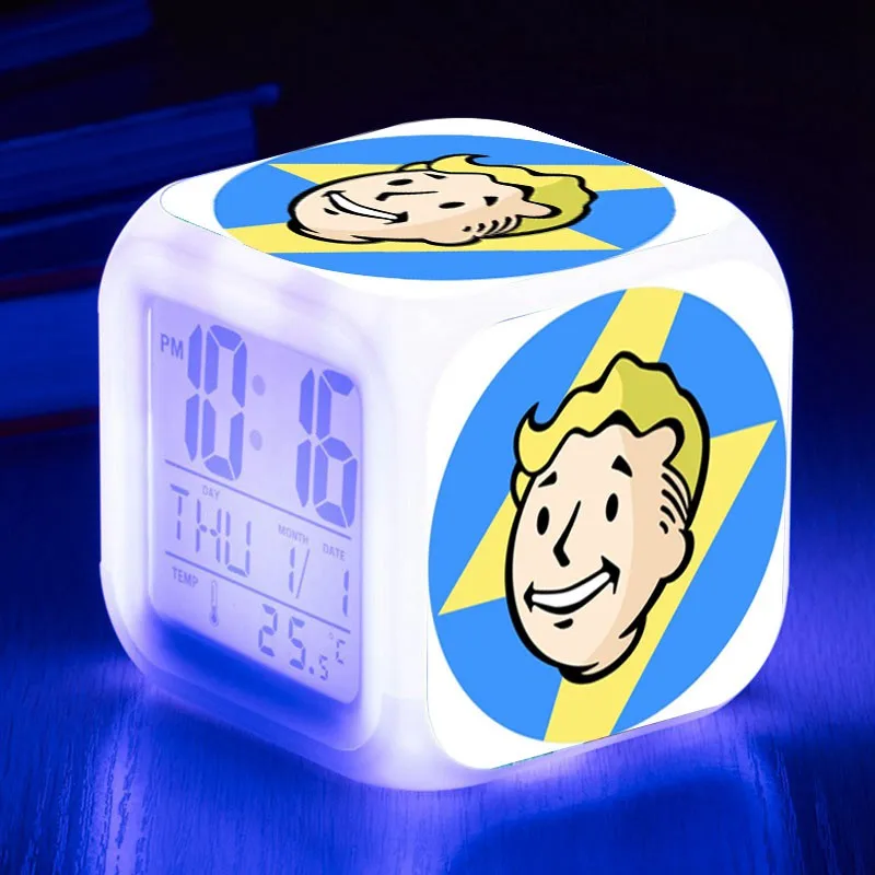 despertador infantil Game Fallout 4 Character LED Digital Alarm Clock