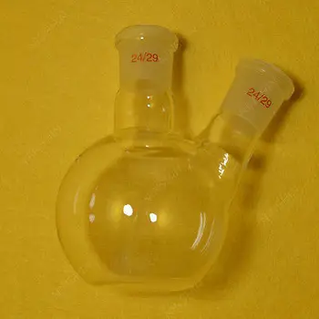 

250ml 2 Neck Flat Bottom Boiling Flask,24/29 Joint,Glass Flask,lab Glassware