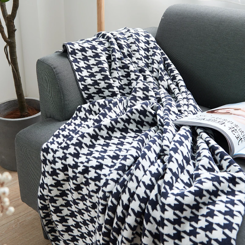 

Cotton comfortable Swallow Gird pattern sofa cover blanket 130*180CM , simple style wearable blanket , sofa towel, car blanket