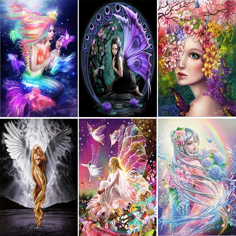 

NEW Diamond Embroidery 5D Cartoon Mermaid,Fairy,Angel images for kids DIY Diamond painting mosaic cross stitch home decor gx