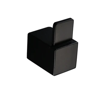 

304 Stainless Steel Bathroom Product Square Black Finish Coat Hook Brief Bathroom Accessories Set Anodizing White Clothes Hook