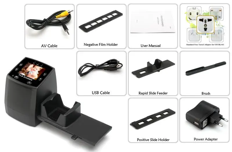 EastVita 5 МП 35 мм сканер для просмотра негативов и слайдов USB цифровой цветной