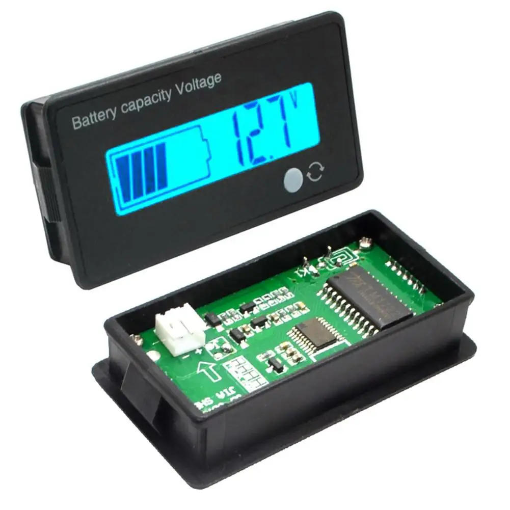 

JS-C31H 12V/24V/36V/48V Adjustable 8-70V LCD Acid Lead Lithium Battery Capacity Indicator Digital Voltmeter DC Voltage Tester J3
