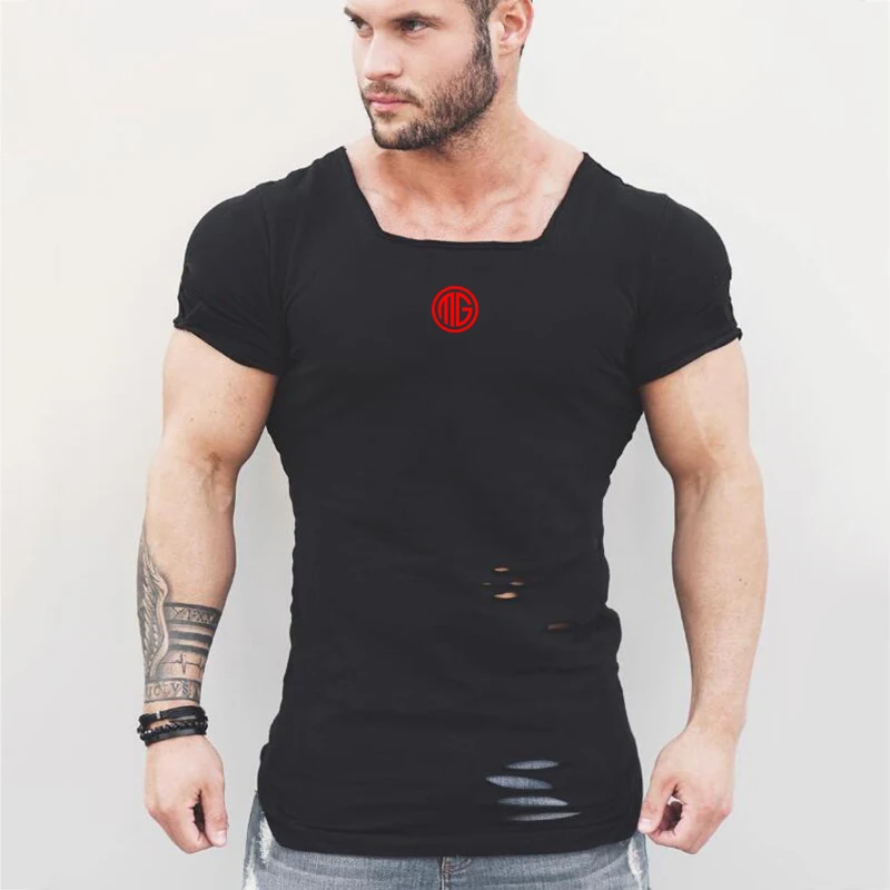Фитнес Беговая футболка для мужчин с коротким рукавом спортивный Топ эластичный хлопок спортивная одежда для спортзала бодибилдинг, тренировка Футболка Рашгард