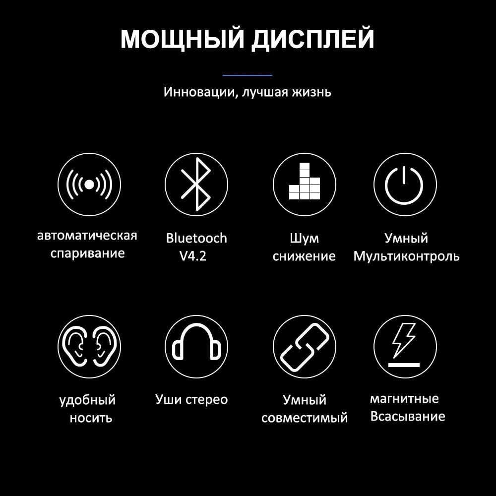 Mini Hidden Bluetooth Dual Stereo Wireless In Ear Earphones With Charging Power Storage Box For Smartphones