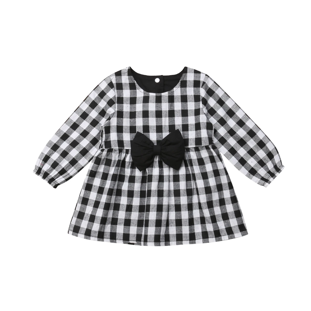 

Plaid Toddler Baby Girls Dress Long Sleeve Party Casual Plaids Dresses Kids Clothes