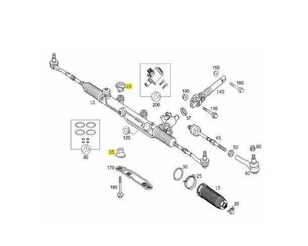 Рулевое управление втулка для Mercedes W203 W209 R171 C180 C240 C280 C320 CLK350 SLK280 2033330514