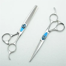 6 ''17,5 см Индивидуальный бренд логотип Япония 440C профессиональные человеческие ножницы для волос Парикмахерские ножницы для резки филировочные ножницы C1016
