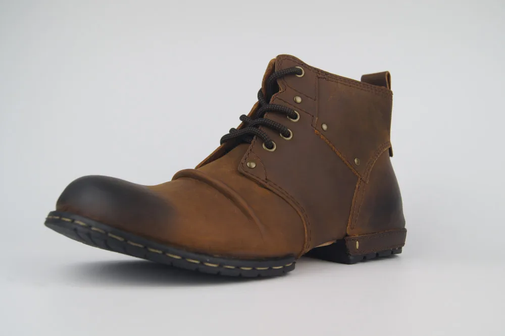 OTTO ZONE/дизайнерские новые зимние мужские ботинки из натуральной кожи; военные зимние ботинки наивысшего качества; Новинка года; Брендовая обувь с мехом