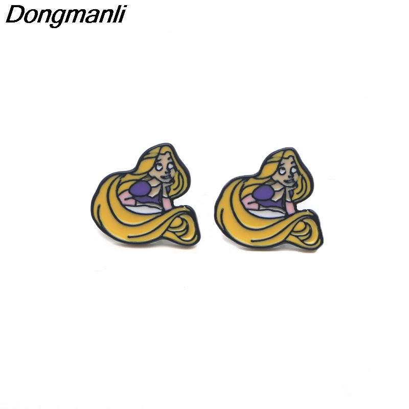 P3312 Dongmanli Cute Korea Steel Pierce Ear Stud kids Cute Earrings For Womens Enamel Earrings Party Jewelry Gifts Girls