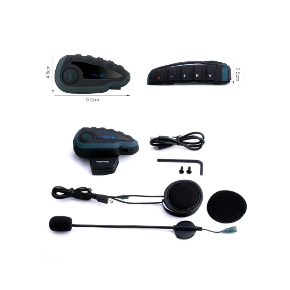 VNETPHONE V8 Bluetooth Интерком Мото шлем NFC руль мотоцикла дистанционное управление