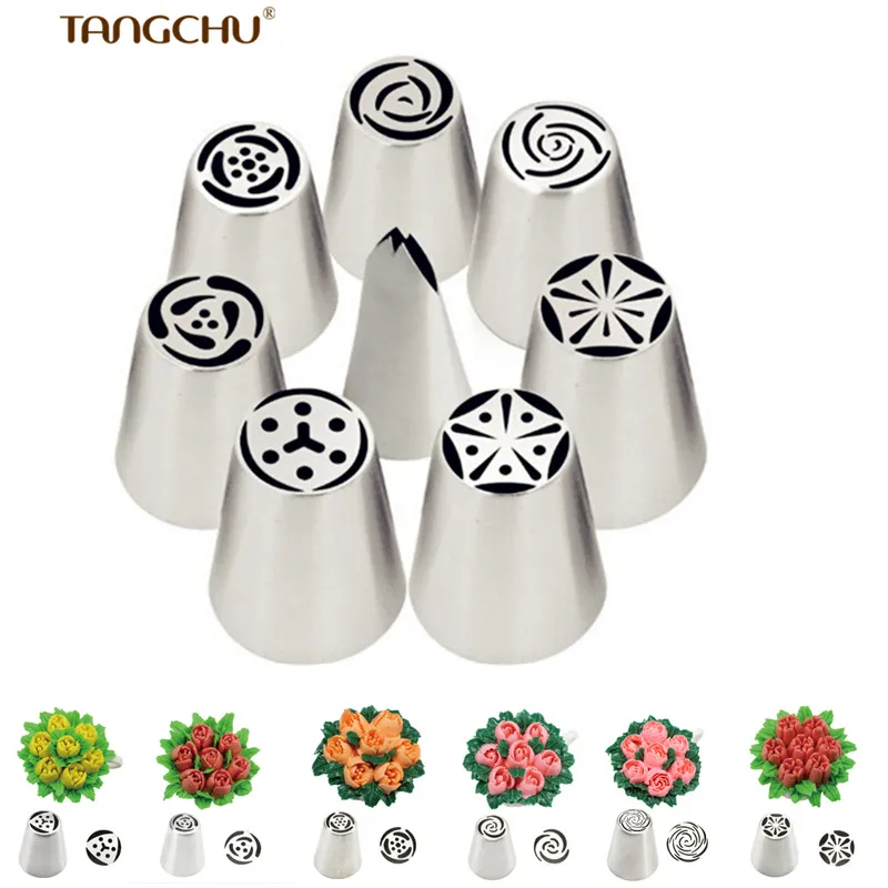 Buy Russian Tips 8PCS/SET Russian Piping Tips Icing