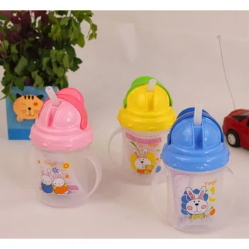 

Hot Sell Baby Cups Durable Portable Kids Straw Cup Water Bottle With Handles Newborn Feeding Drinking Cup Kettle For Baby