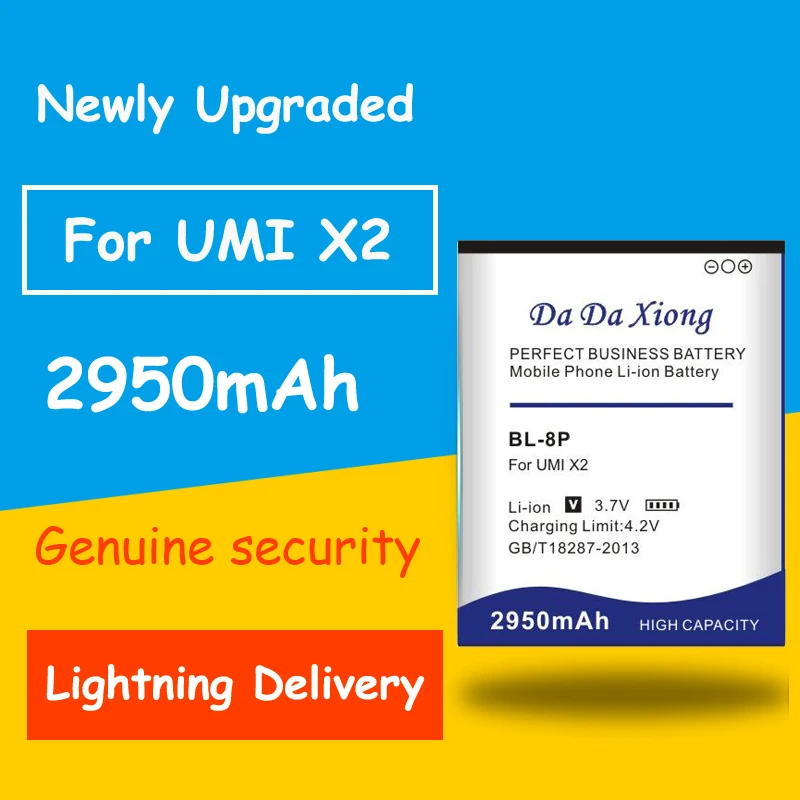 

Fast And Safe Rechargeable Battery 2950mAh BL-8P Battery for UMI X2 VOTO X2 V5 DNS S5002 Phone