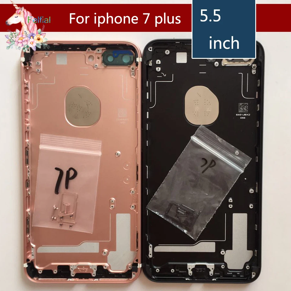 Для iphone 7 7G чехол iphone 7 Plus для рамы корпуса Полный Корпус в сборе Крышка батарейного отсека Замена Средний рамки