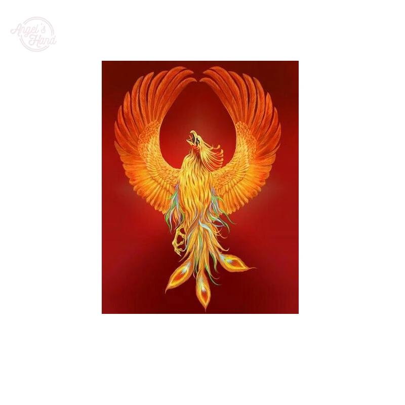 ANGEL'S HAND bird fenix Татуировка 5D алмазная роспись алмазной мозайкой Экологичные
