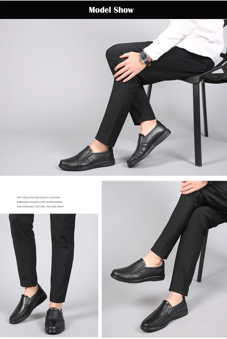 Удобная обувь из спилка; мужские лоферы с амортизацией; мягкая мужская ...