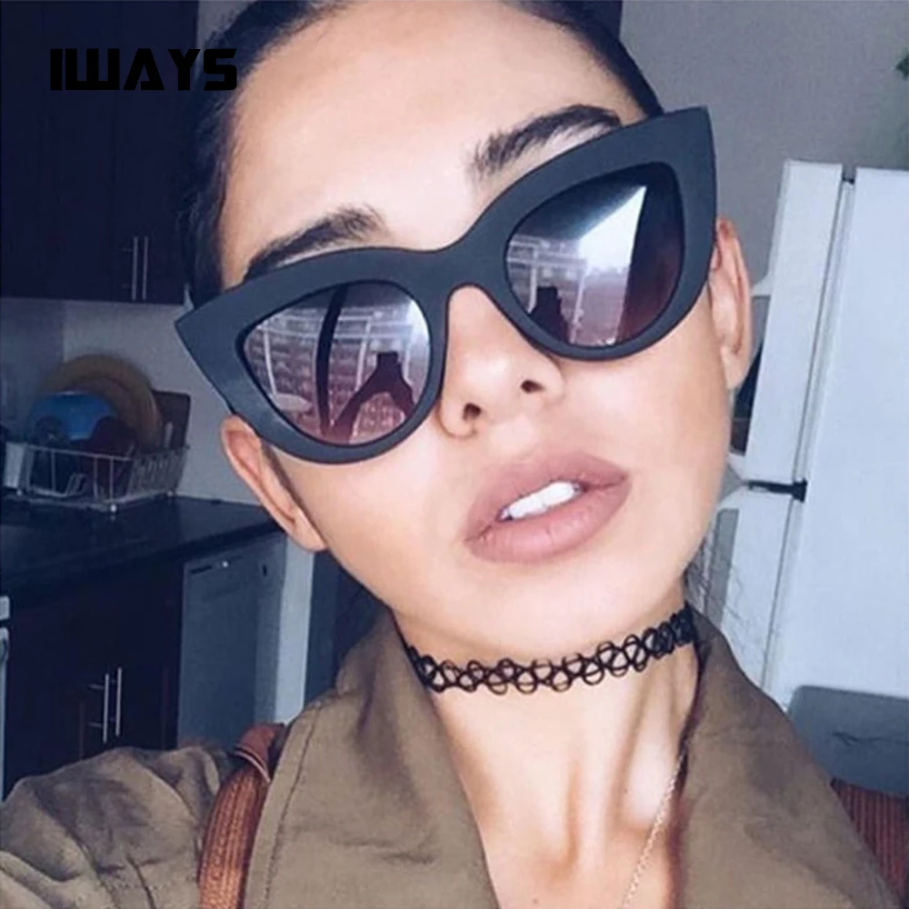 sunglasses women men cat eye sunglasses Cute Sexy Ladies Vintage Brand Sun Glasses Female Tinted Color Lens Brand Design UV400