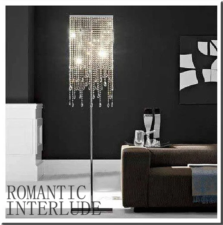 

Luxury crystal floor lamps for bedroom living room hotel lighting lamp vertical creative departments decorations floor lamps