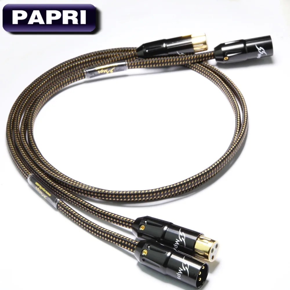 PAPRI MPS X 9 XLR Позолоченные разъемы 6N 99.99997% OCC + посеребренный аудиокабель DAC DVD