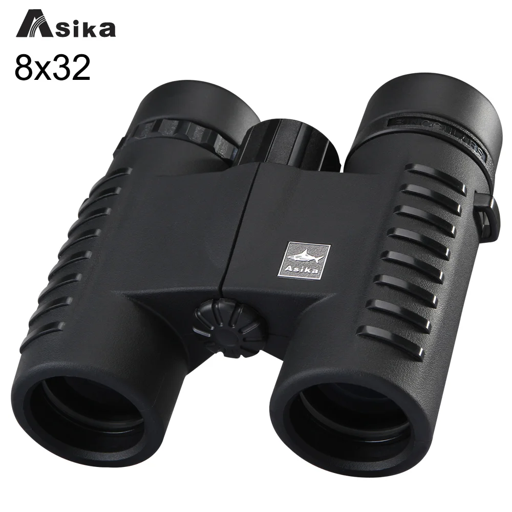 متعددة اللون 8x32 مناظير Asika تلسكوب Bak4 بريزم البصريات المدمجة التخييم مناظير الرقبة حزام حقيبة حمل