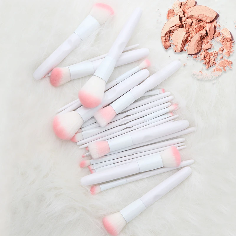 

1set white plastic+Synthetic Hair Cosmetic Make-up Brush foundation brush kit Makeup brush set cosmetic makeup tool 12pcs/set