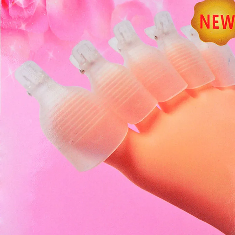 

5pcs/set Toe Nails Tips UV gel Polish Remover Pedicure Soak Off Caps Toenails Cleaning Accessory Tools Clips New Design Supply
