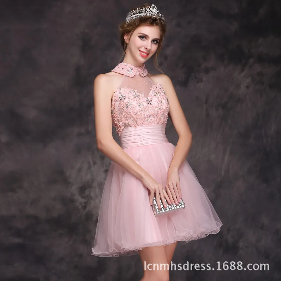 turtleneck prom dress