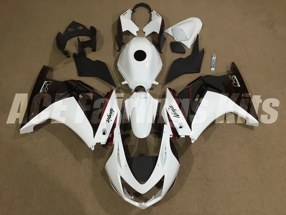 

New Injection ABS Fairing kit for Kawasaki ninja250 2008-2014 EX250 250 2008 09 10 11 12 13 14 fairings +Tank cover cool white