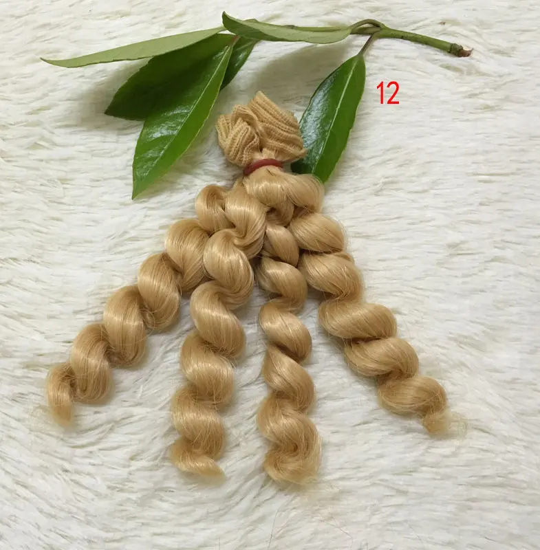 Мода 1 шт 15*100 см кукольные аксессуары римские кудрявые волосы для наращивания синтетический парик волос для куклы Парики Высокотемпературная проволока