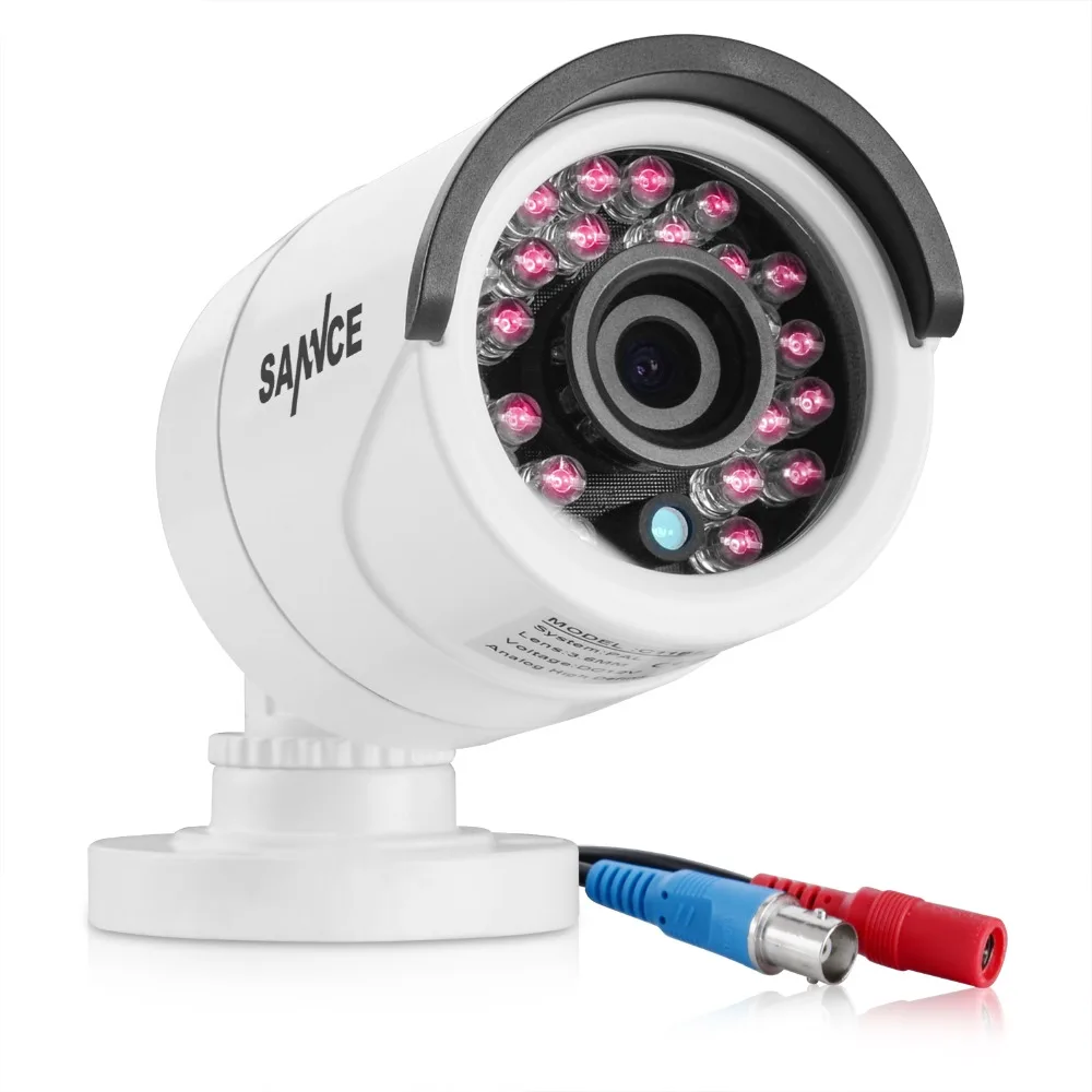 SANNCE AHD 720 P 2 шт 1200TVL Пуля CCTV камера люкс 1.0MP Водонепроницаемая ИК ночного видения