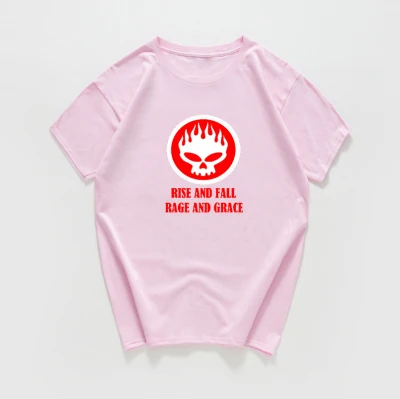Женская футболка в стиле панк с изображением черепа, Повседневная футболка большого размера, женская летняя хлопковая футболка, женская одежда - Цвет: W323MT pink