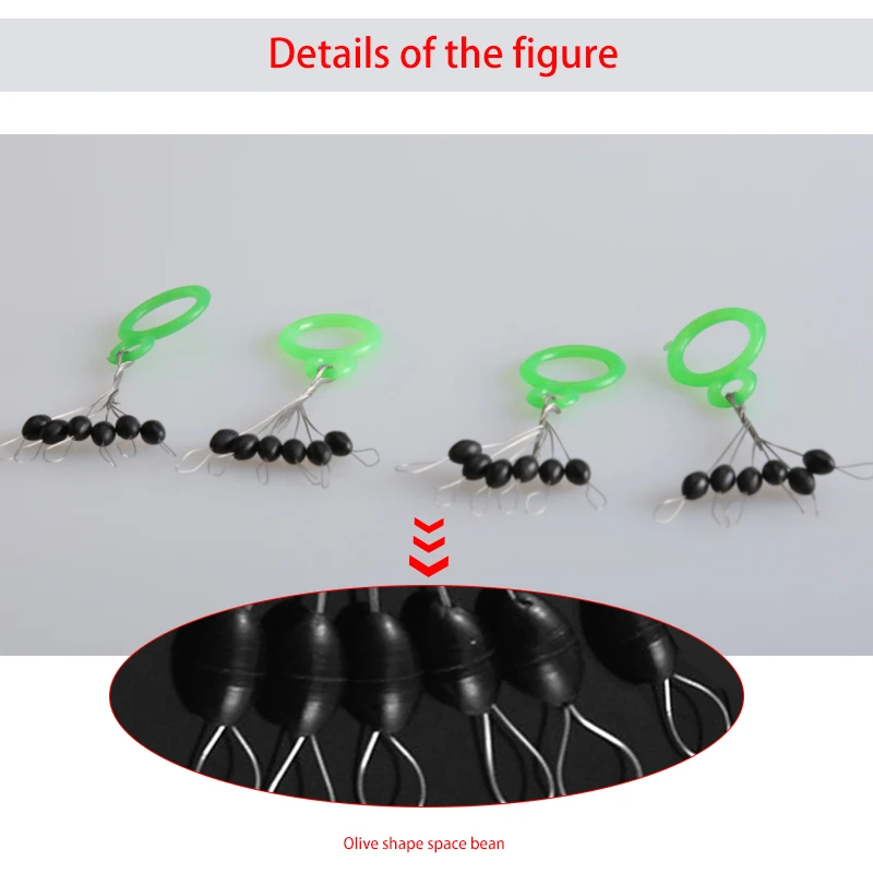 DONQL 30 шт./лот поплавок для рыбалки черный резиновый стопор пробка ловли фасоли