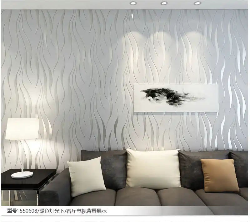 3d Hause Dekoration Tapete Moderne Streifen Welle Wand Papier Papel De Parede Tapete Silber Grau Beige Lila Tapeten Aliexpress