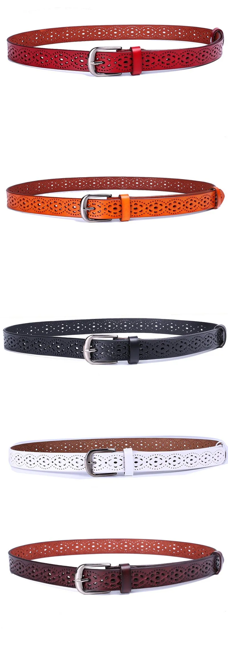 New Women Fashion Wide Genuine Leather Belt Woman Without Drilling Luxury Jeans Belts Female Top Quality Straps Ceinture Femme