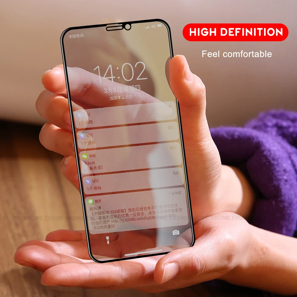 Анти Шпион конфиденциальности полное покрытие закаленное стекло для iPhone XR XS MAX 10X8