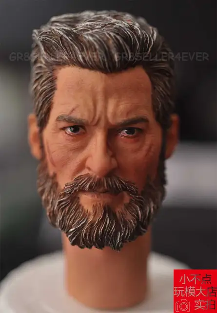 Kumik 1/6 scale Head Sculpt X Men old age Wolverine Logan Battle ...