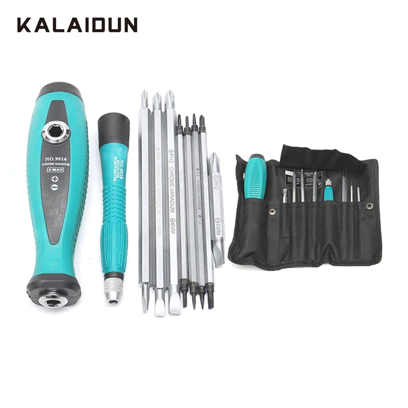 

KALAIDUN Screwdriver Set 10Pcs Double Head Precision Magnetic Multitool Home Appliances Repair Chrome Vanadium Steel Hand Tools