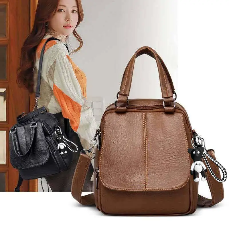 

Youbroer Four Functional Backpacks Women's New Fashion Backpacks Travel Bags Small Backpack Leather Backpack