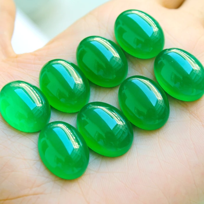 

Natural Green Carnelian Agate Bead Cabochon 13x18mm Oval Gemstone Jewelry Ring Face Cabochon,30pcs/lot