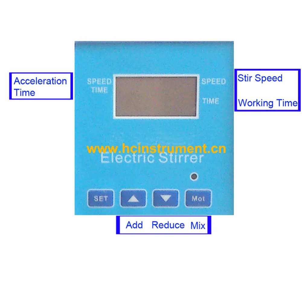 무료 배송, 교반 볼륨 최대 100L LCD 실험실 오버 헤드 교반기 (타이머 포함)