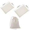 UPORS 10 unids/set reutilizable bolsa de té de algodón sin blanquear Natural Filtro de té bolsa Portátil Bolsa de filtro con cordón ajustable de té especias bolsa para la cocina ► Foto 2/6