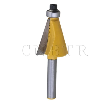 

CNBTR Carbide 1 Inch Depth 15 Degree Bevel Edging Router Bit with 1/4 Inch Shank Woodworking Carpentry Use