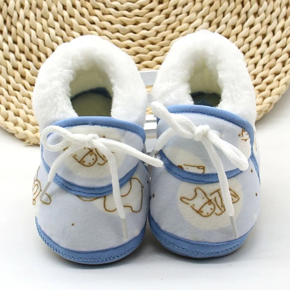 Baby First Walkers Cute Fleece Cotton Warm Winter Anti-skid Printed Casual First Walkers Shoes 6-12M Baby First Walkers Cute Fleece Cotton Warm Winter Anti-skid Printed Casual First Walkers Shoes 6-12M