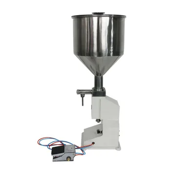 

A02 Stainless Steel Manual Filling Machine Pneumatic Manual Cream Filling Machine 5-50ml Household Kitchen Appliances Small Size