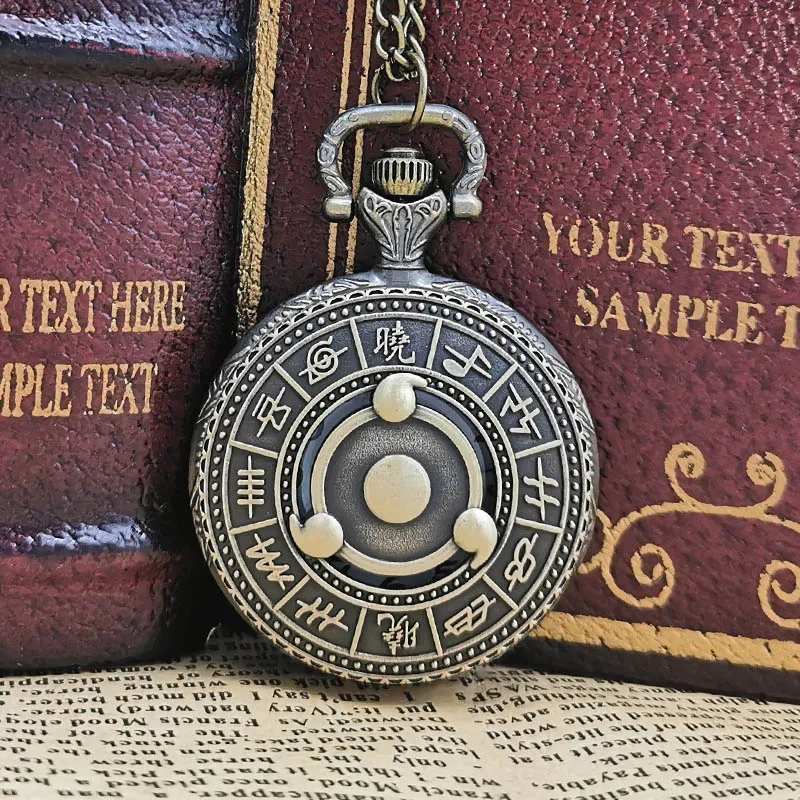 New Arrival Vintage Bronze Zodiac Pendant Pocket Quartz Watch Necklace with Chain Men Gift | Наручные часы