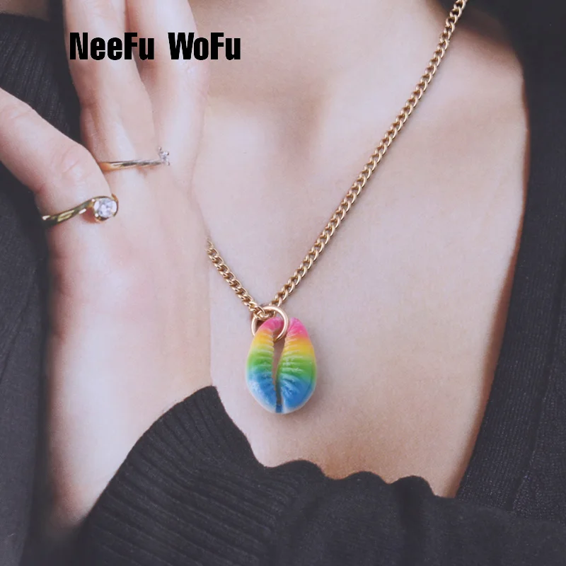 Ожерелья NeeFu WoFu в форме капли брендовые ожерелья серьги подвески большие длинные