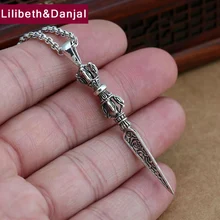 Подвеска для женщин и мужчин,, настоящее 925 пробы, серебряные ювелирные изделия, буддизм, Пест Ваджра, треугольная подвеска, хорошее ювелирное изделие, Instru, для мужчин, ts G68