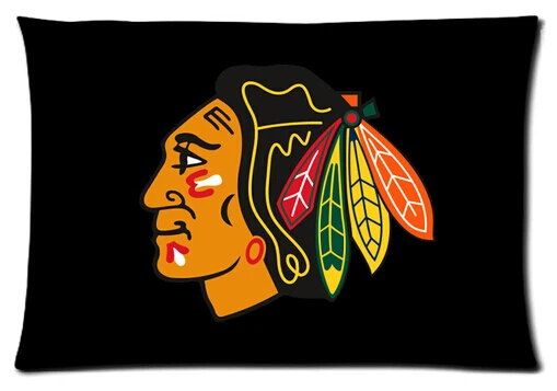 

CHARMHOME Rectangle Zippered Classic Nice Best Custom CHICAGO BLACKHAWKS Pillow Case Two-sided Pillowcase Pillow Cover